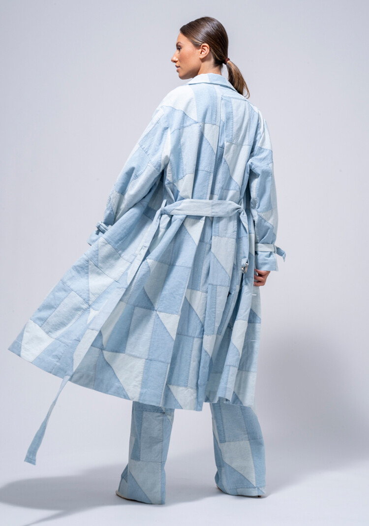Dutchess Azur trench  - patchwork
