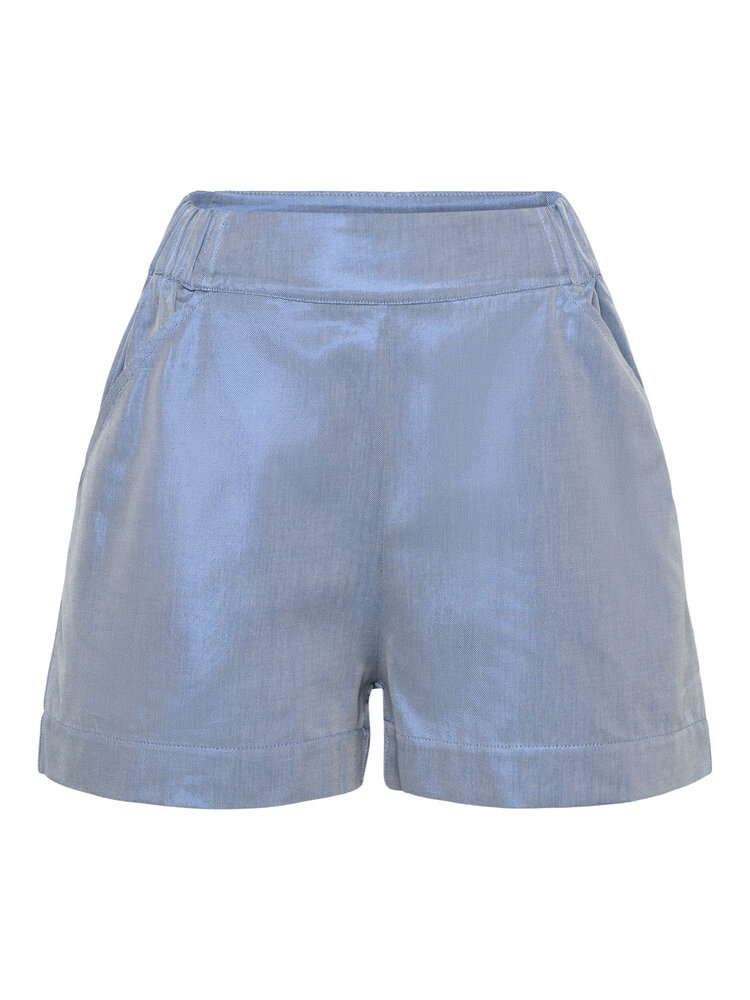 Dutchess Darling shorts - blue lurex