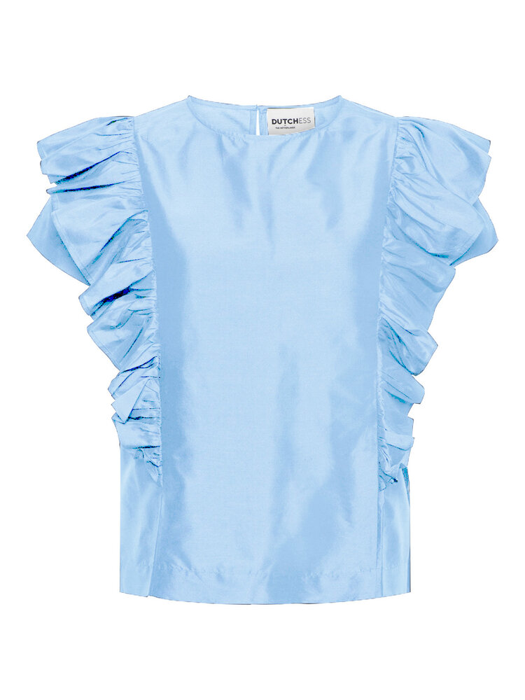 Dutchess Ruffle top - lichtblauw