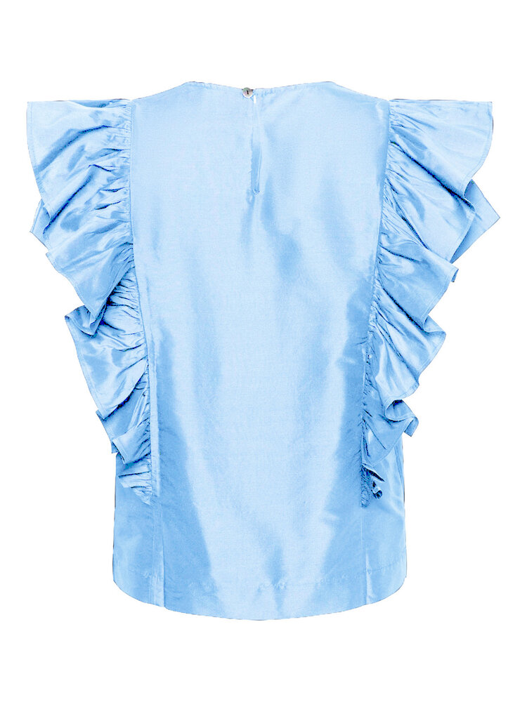 Dutchess Ruffle top - lichtblauw