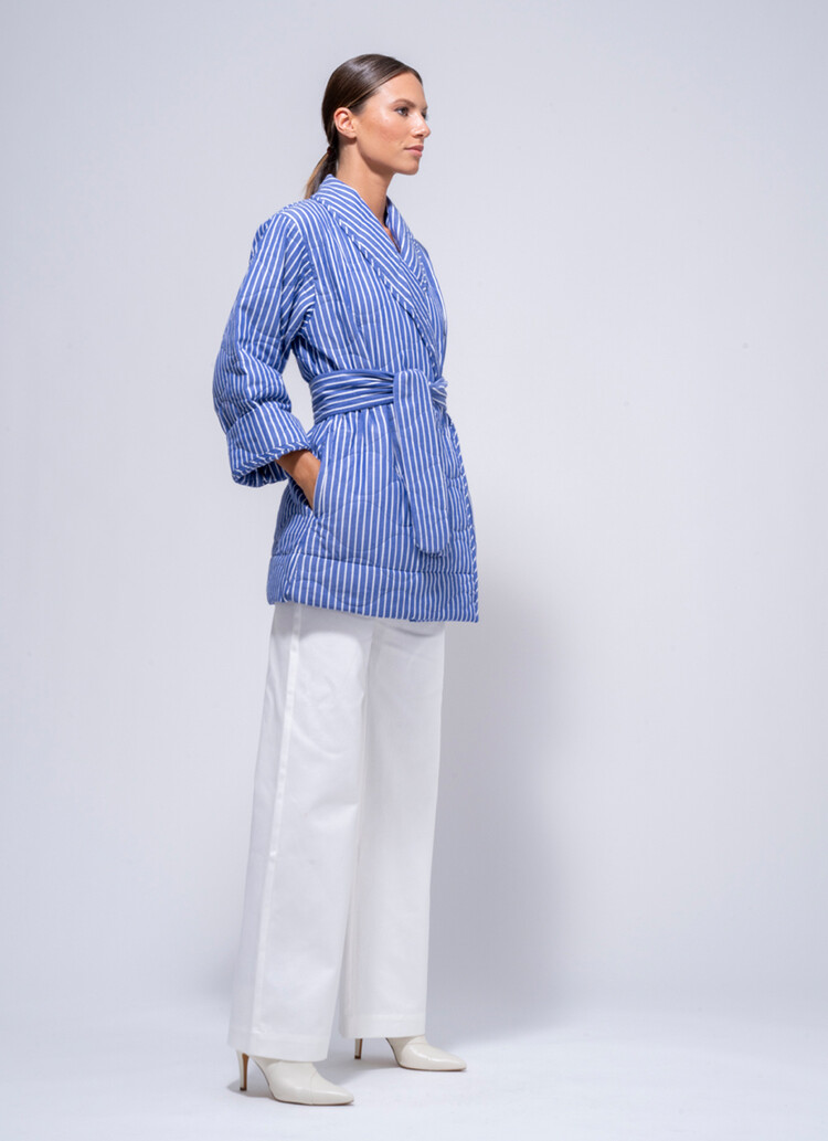 Dutchess Veste Matelasse -  blue stripe