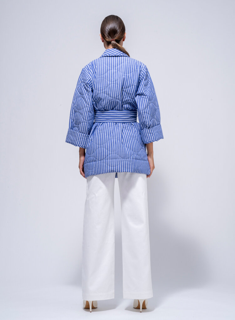 Dutchess Veste Matelasse -  blue stripe