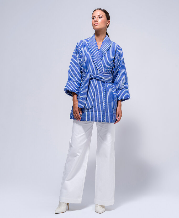 Dutchess Veste Matelasse -  blue stripe