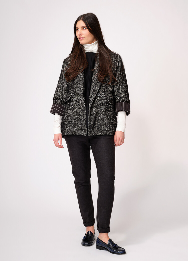 Dutchess Carrot broek  - donkergrijze melange