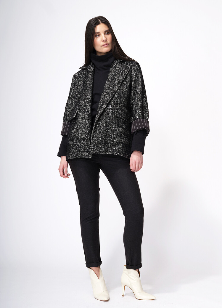 Dutchess Carrot pants - dark grey melange