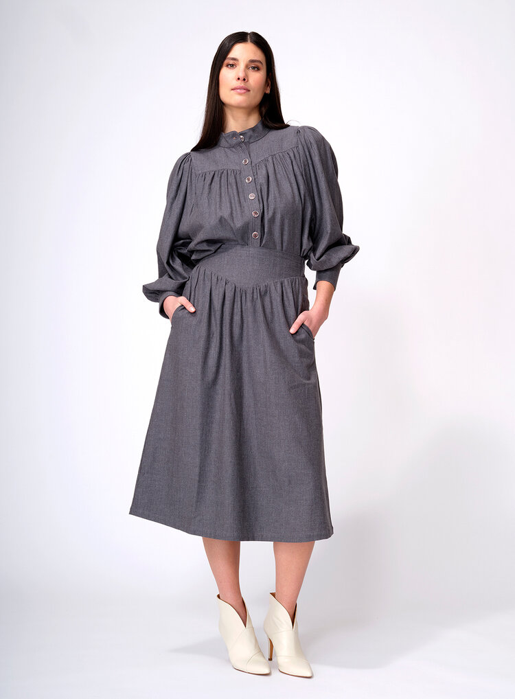 Dutchess Bardot rok - zilver