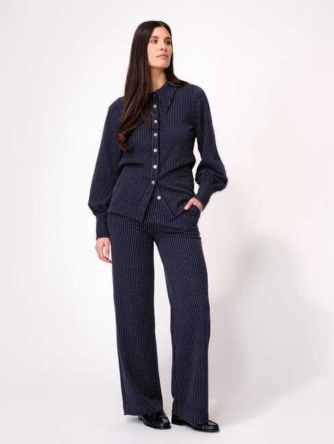 Dutchess Grace pants - navy pin stripe