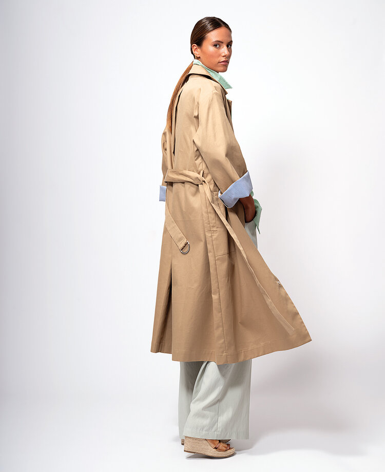 Dutchess Toulon coat  - khaki/stripe