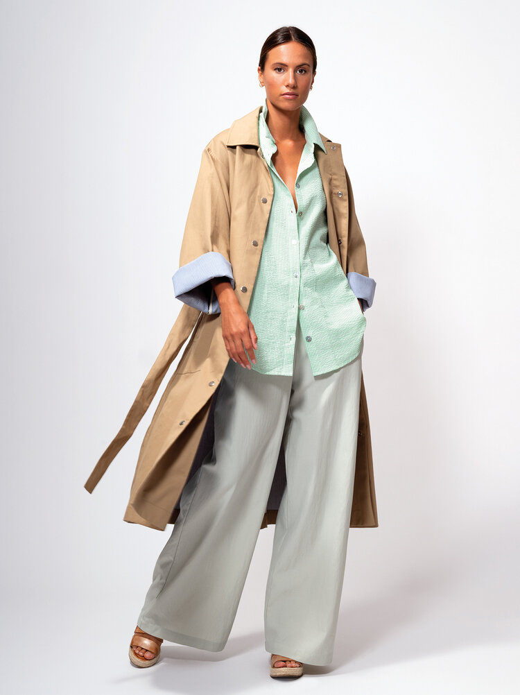 Dutchess Toulon coat  - khaki/stripe