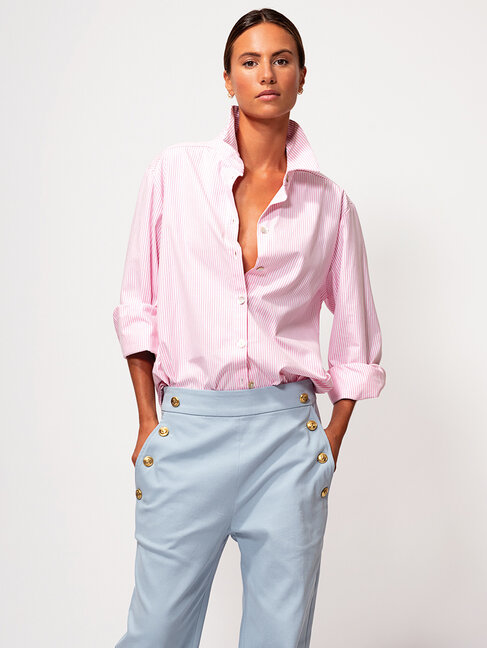 Dutchess Bally blouse - pink stripe