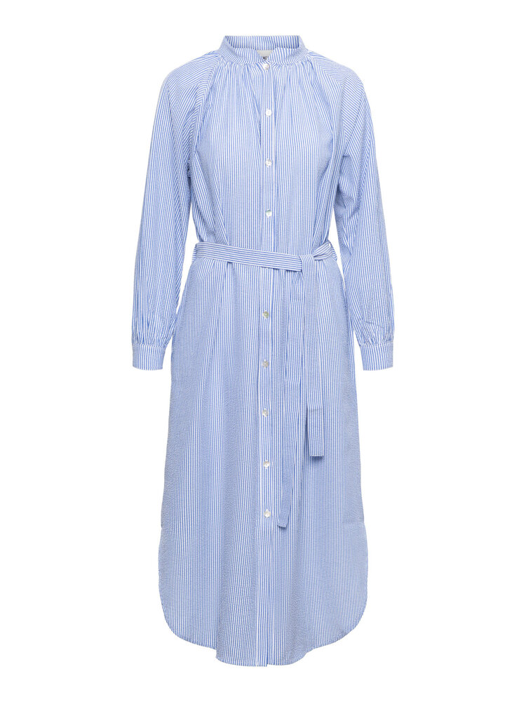 Dutchess Rive gauche dress - blue stripe