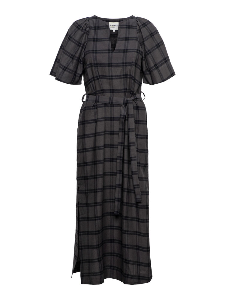Dutchess Navarin dress -  navy/grey check