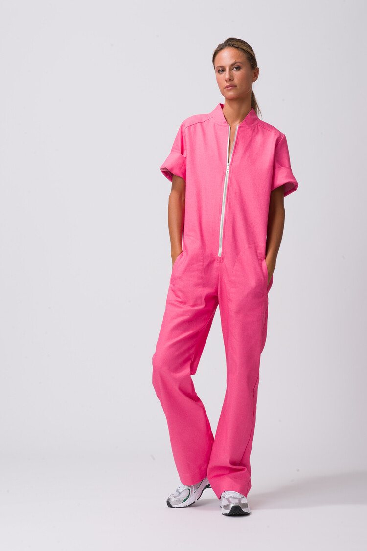 Dutchess Moby broekpak  - neon roze