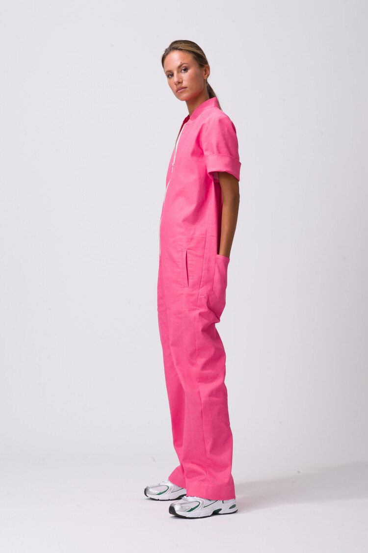 Dutchess Moby broekpak  - neon roze