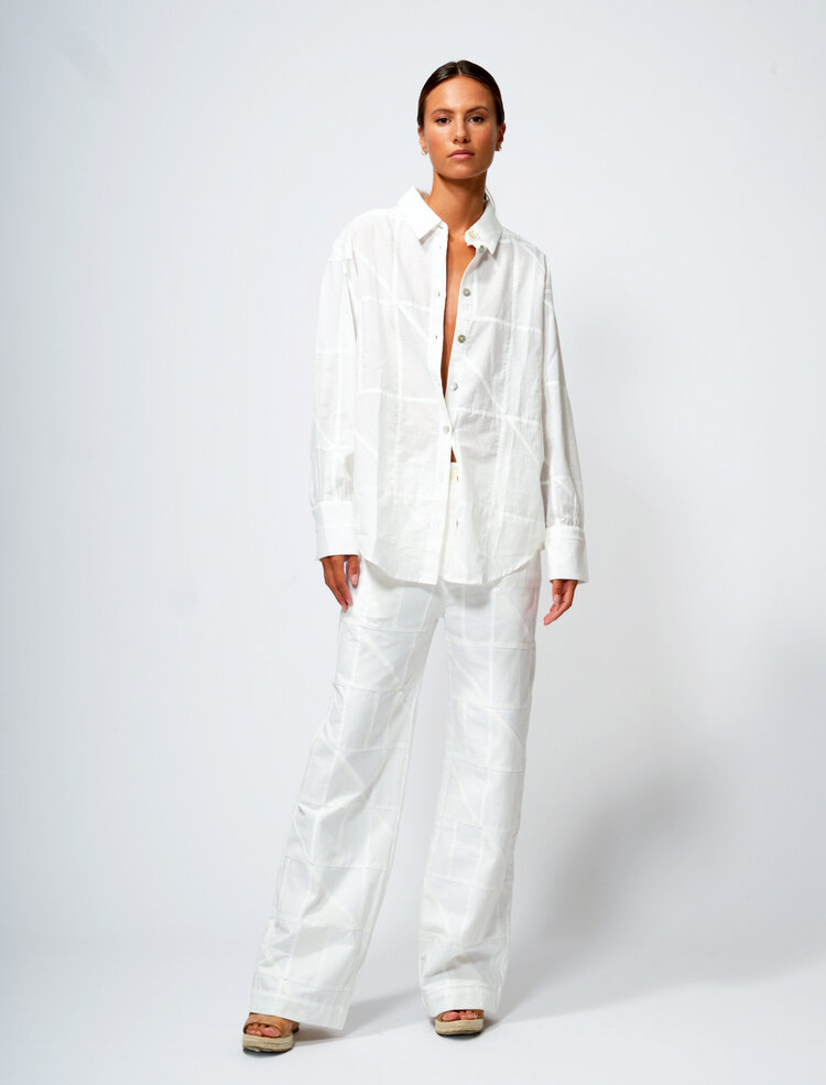 Dutchess Patchwork broek - wit