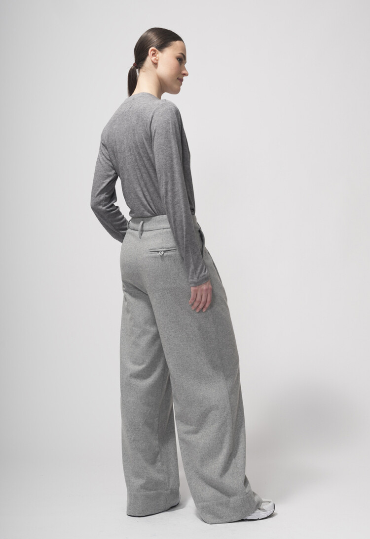 Dutchess Eileen top  - grey melange