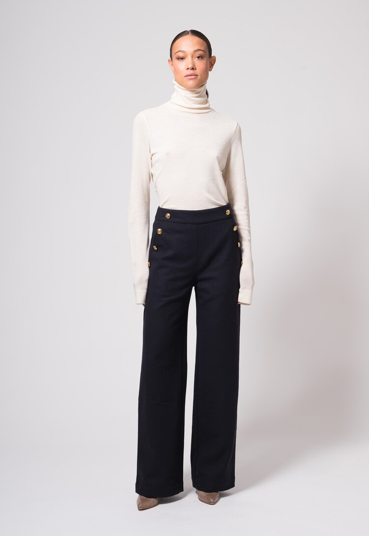 Dutchess Bateaux broek - navy wol