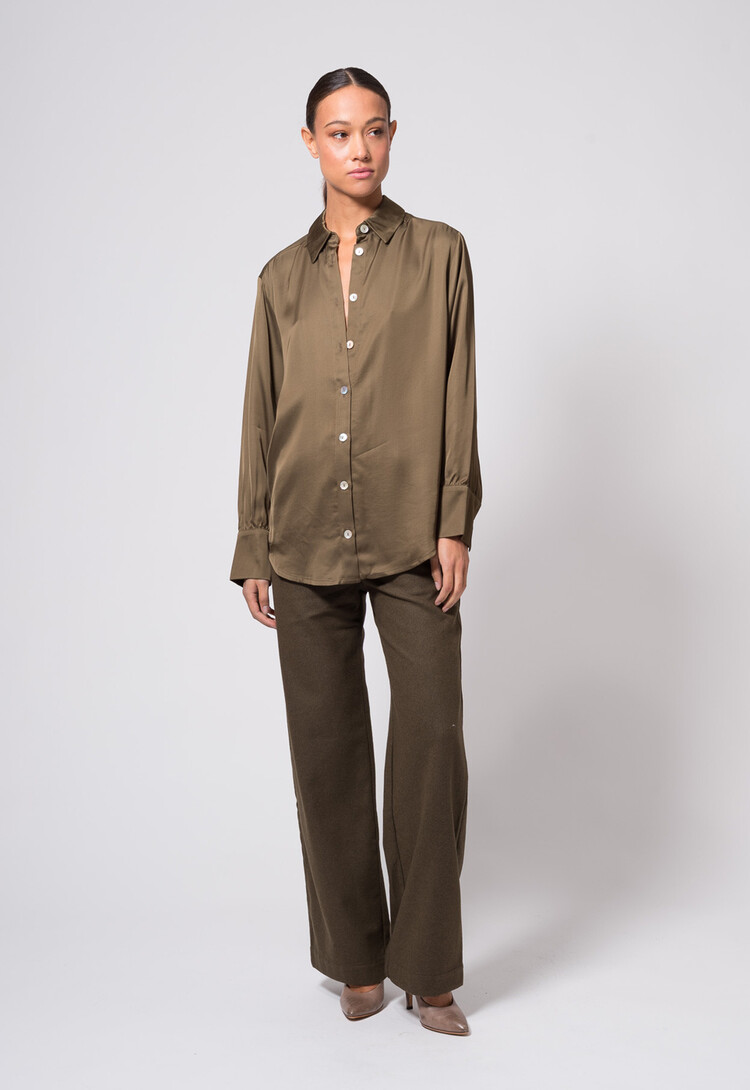 Dutchess Bally blouse - moss
