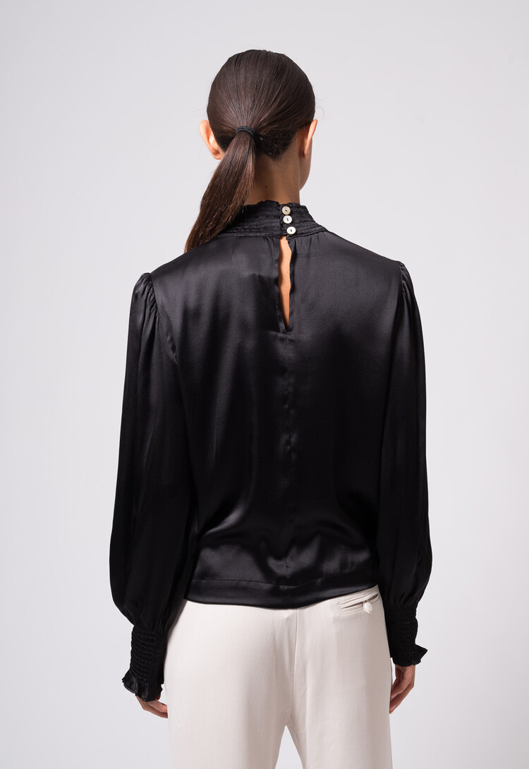 Dutchess Stuart blouse - black silk
