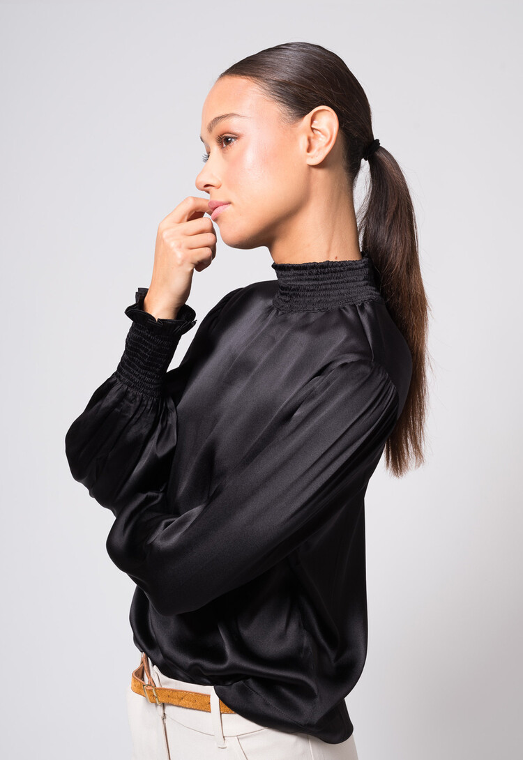 Dutchess Stuart blouse - black silk