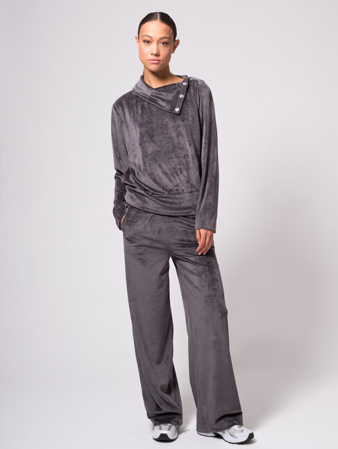 Dutchess Grace broek - donkergrijs velours