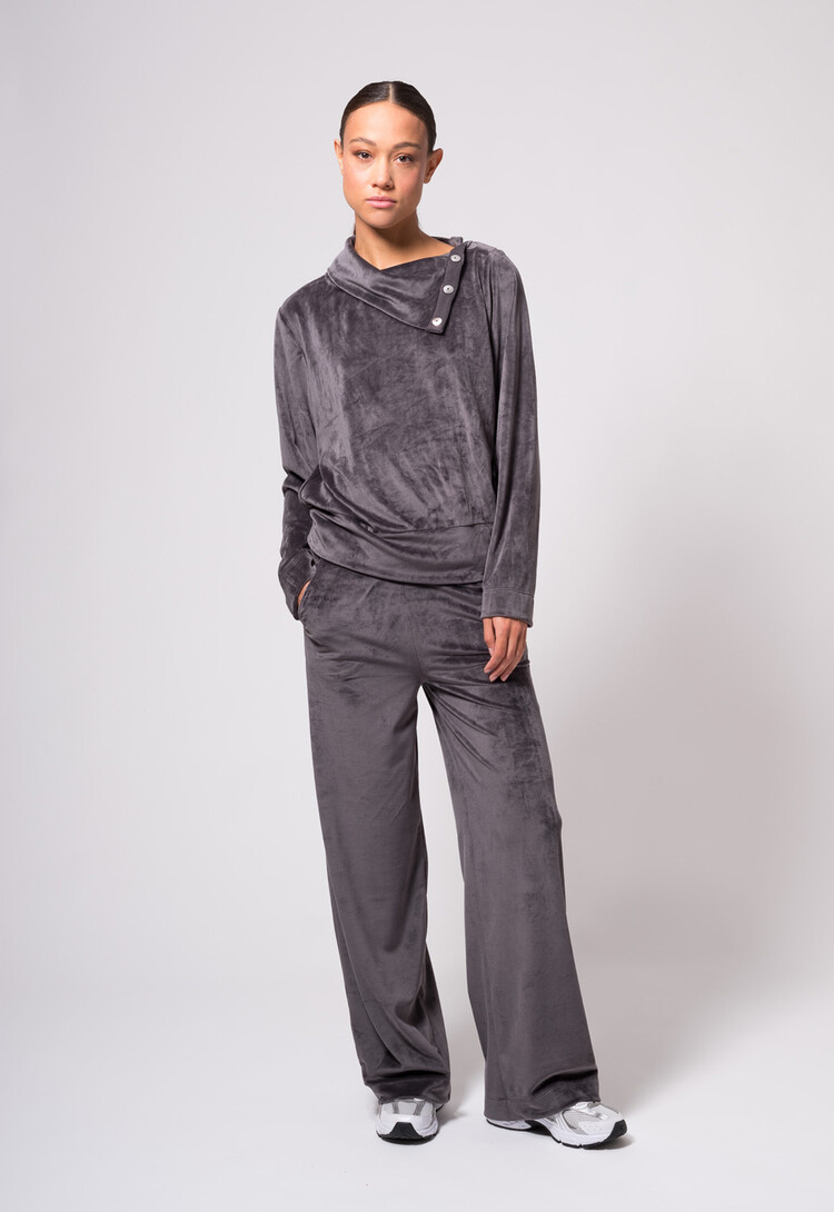 Dutchess Scotty top - dark grey velvet