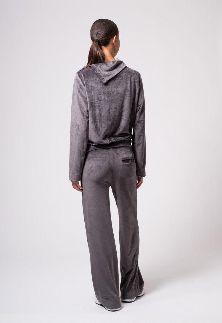 Dutchess Scotty top - dark grey velvet