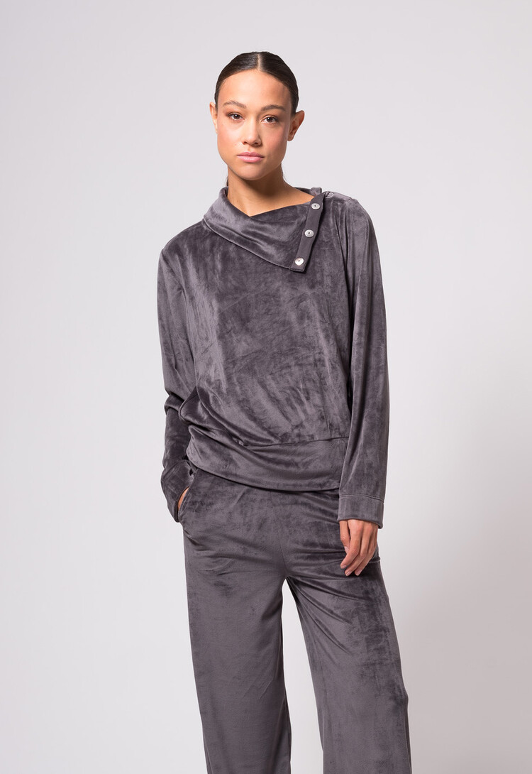 Dutchess Scotty top - dark grey velvet