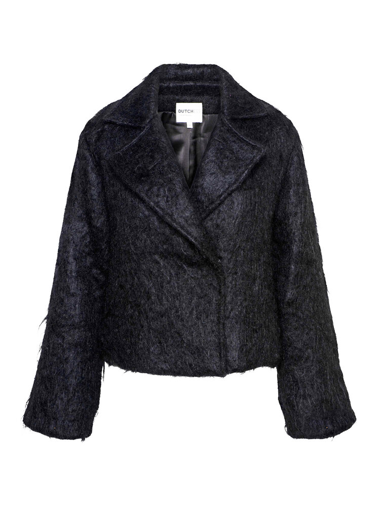 Dutchess Harper mohair jas - zwart