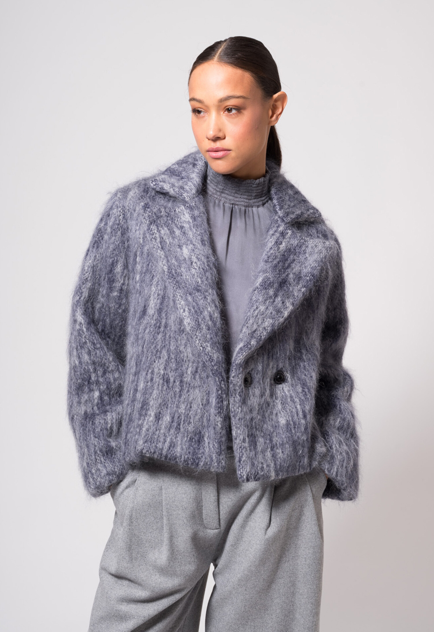 Harper mohair coat - Melange - Dutchess - Shop