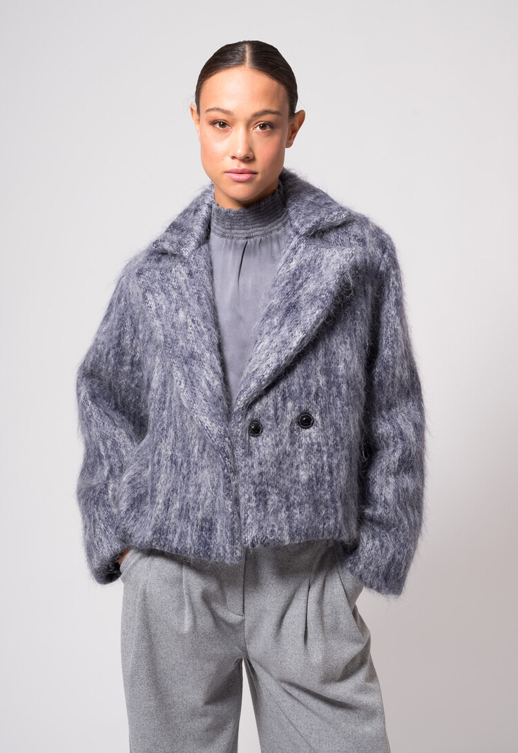 Dutchess Harper mohair coat - Melange