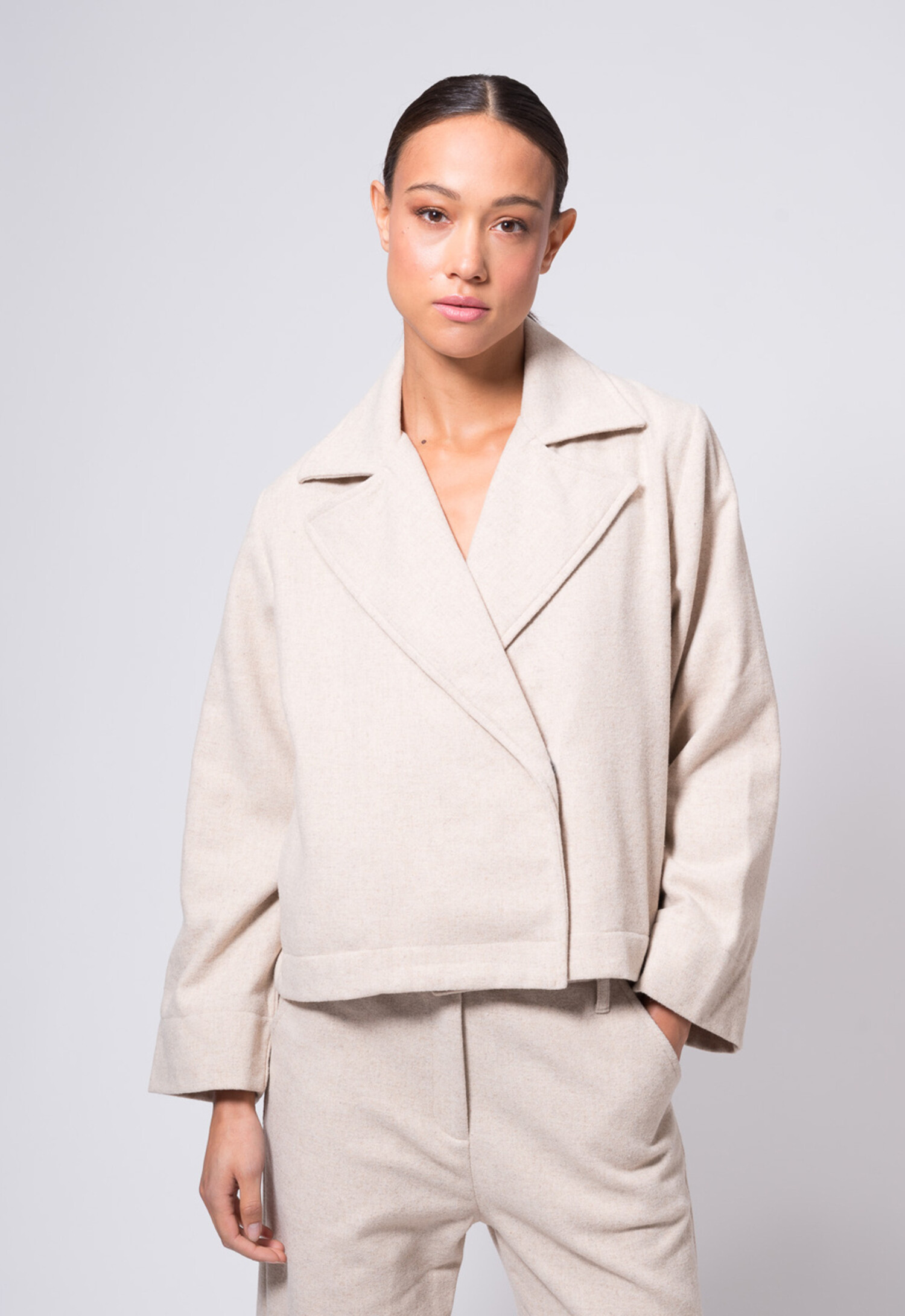 ジャケット・アウター andmary Harper loose twill jacket beige andmary Harper loose twill jacket beige Harper loose twill jacket