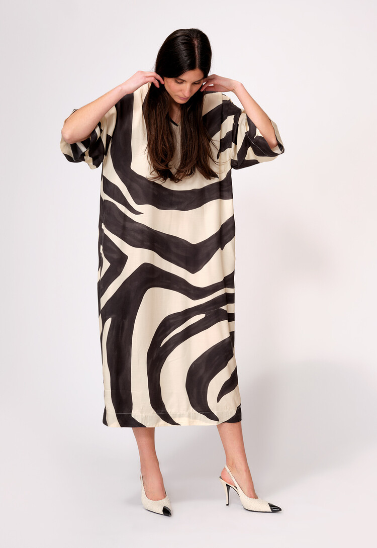 Dutchess Wave dress - zebra print