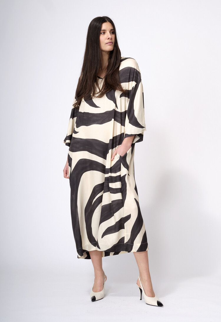 Dutchess Wave dress - zebra print