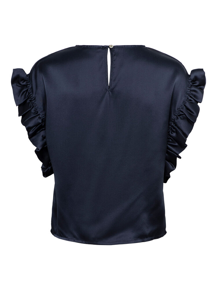 Dutchess Mimosa top - navy silk
