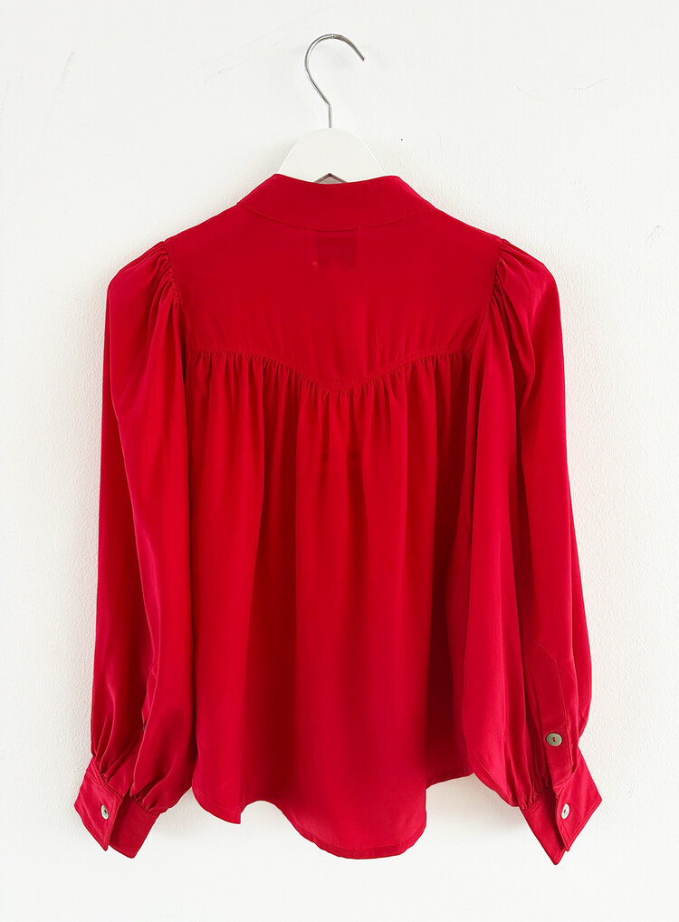 Dutchess Terry blouse - rode zijde