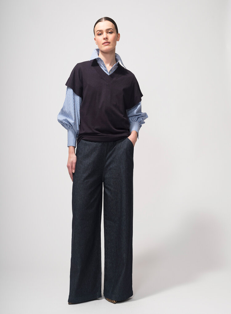 Dutchess Cape broek - donkere jeans