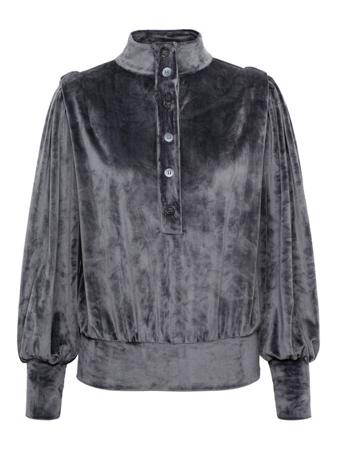 Dutchess Scotty top - dark grey velvet