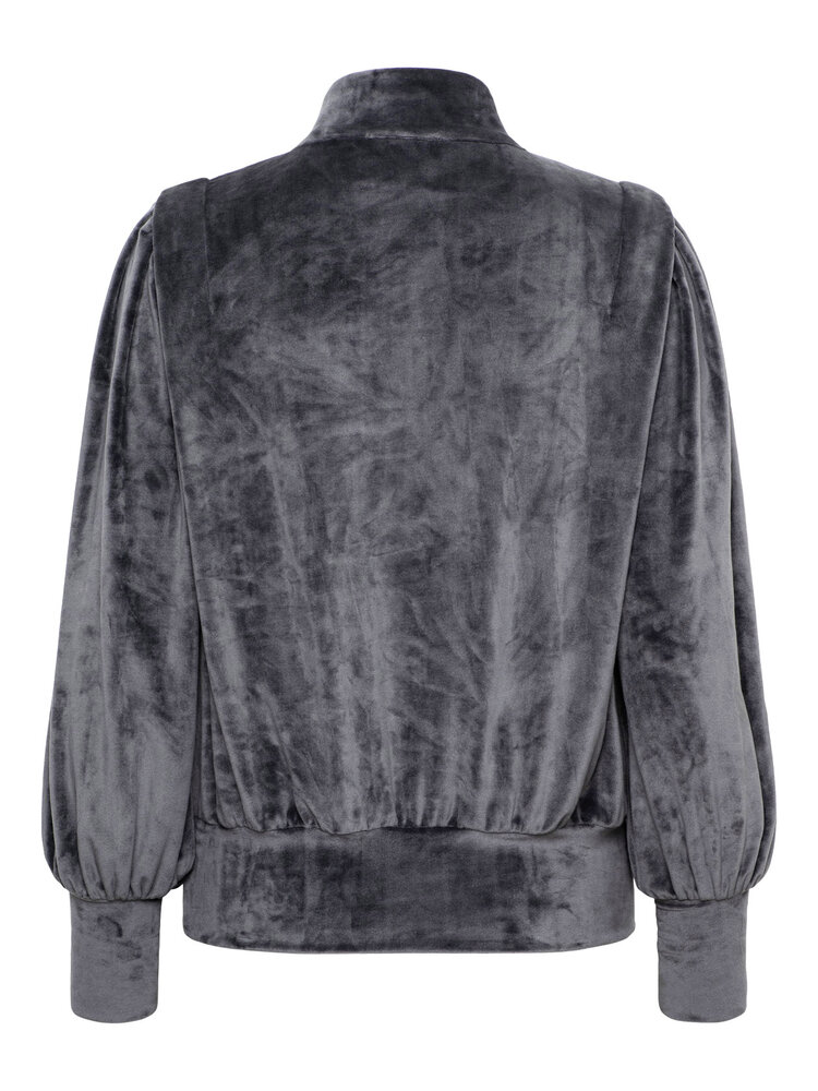 Dutchess Scotty top - dark grey velvet