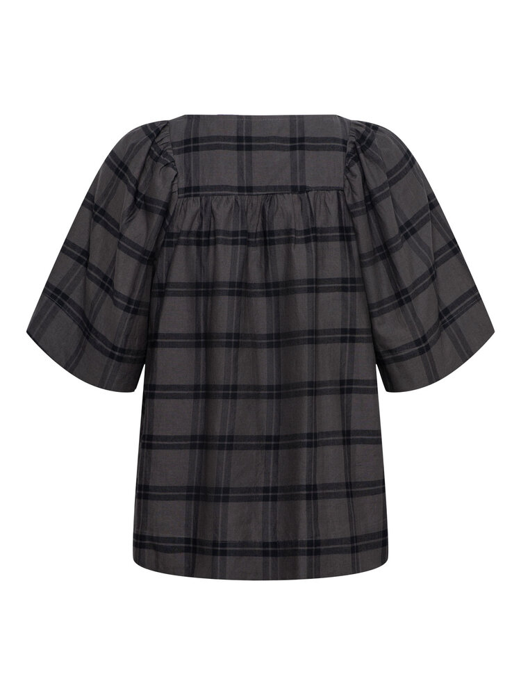 Dutchess Navarin top - navy/grijze ruit