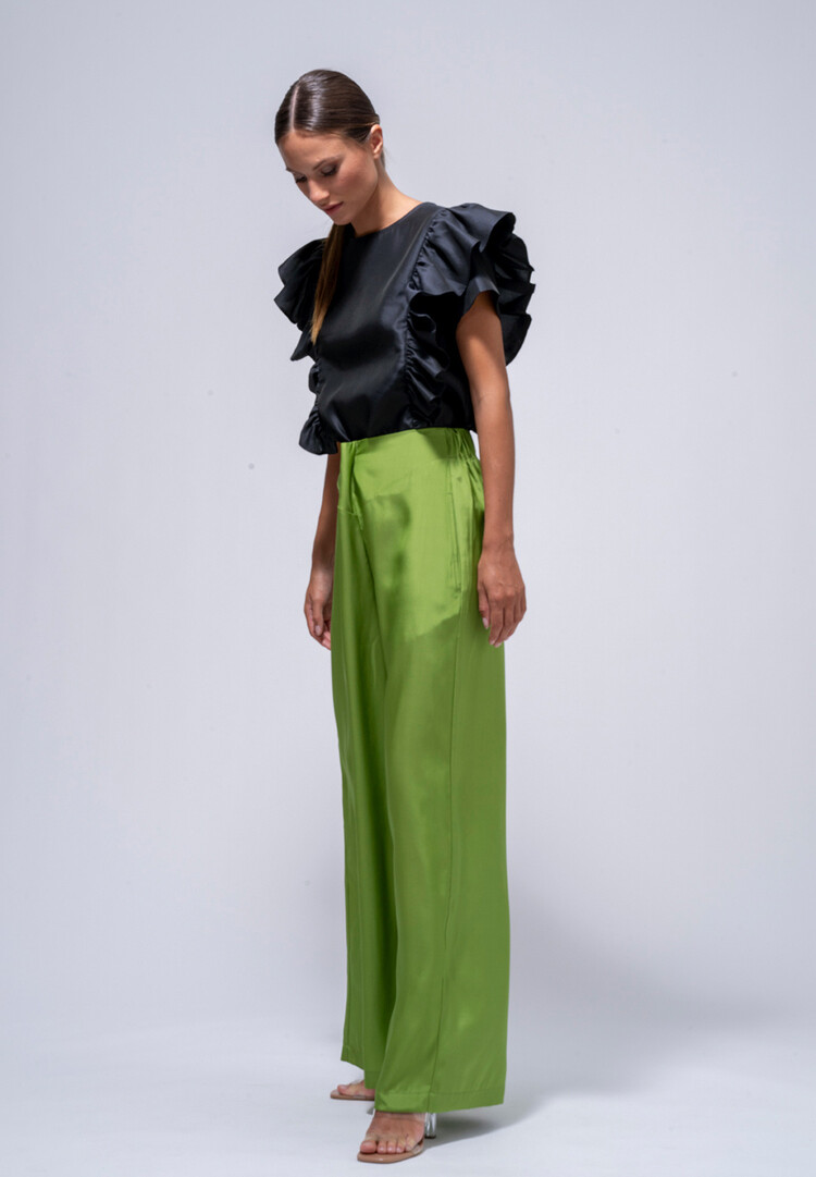 Dutchess Ruffle top - zwart