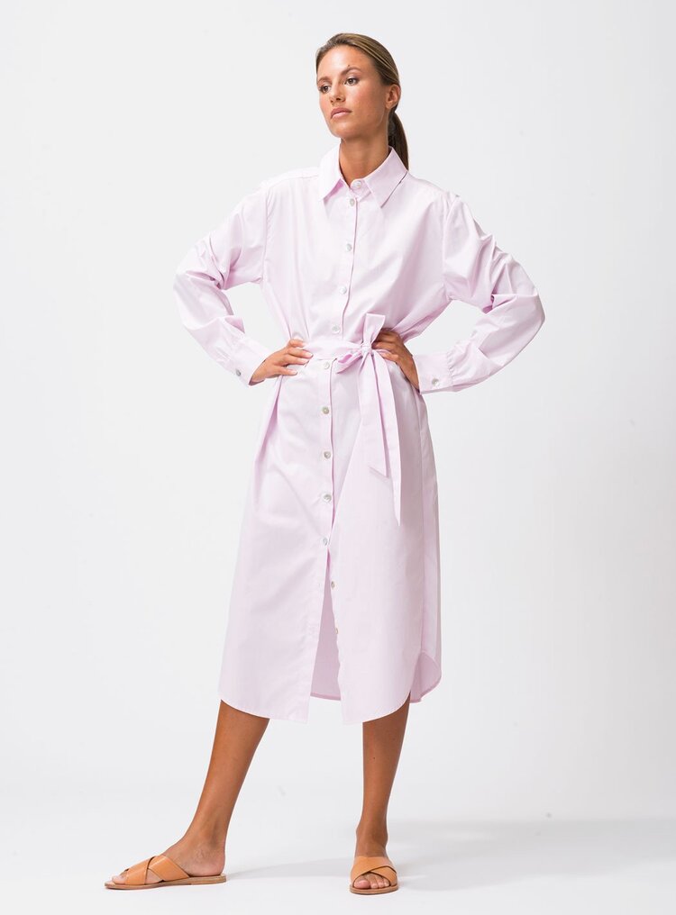 Dutchess Bally dress - light blue stripe