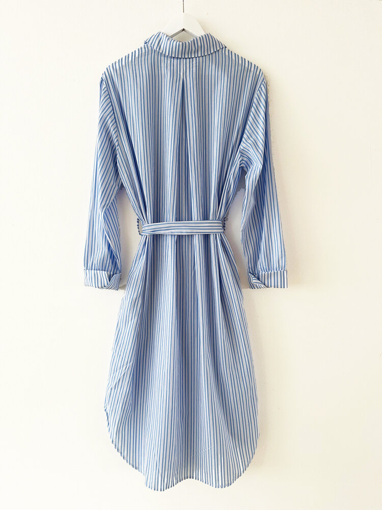 Dutchess Bally dress - light blue stripe