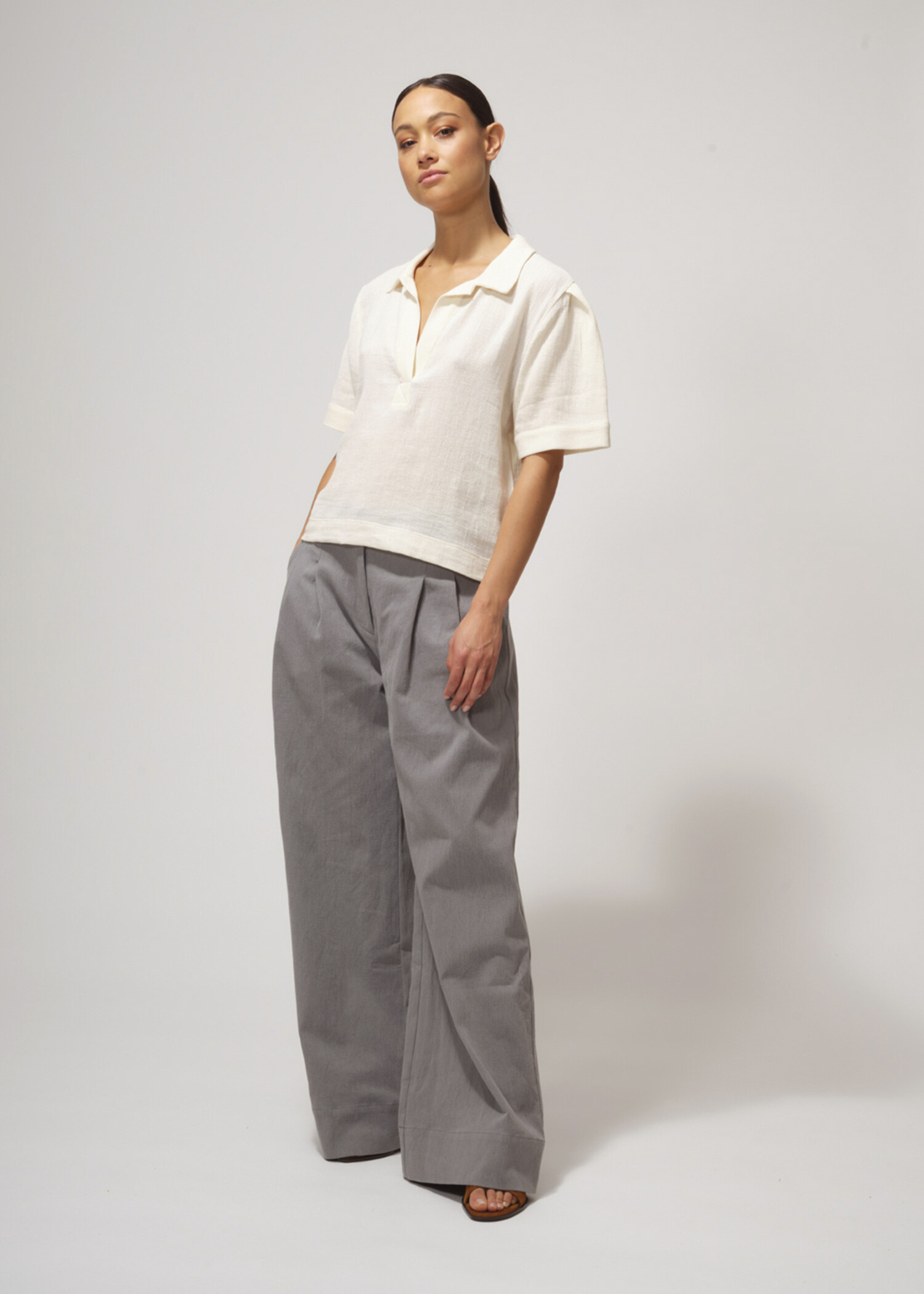 Boho polo - ecru - dutch-ess.com