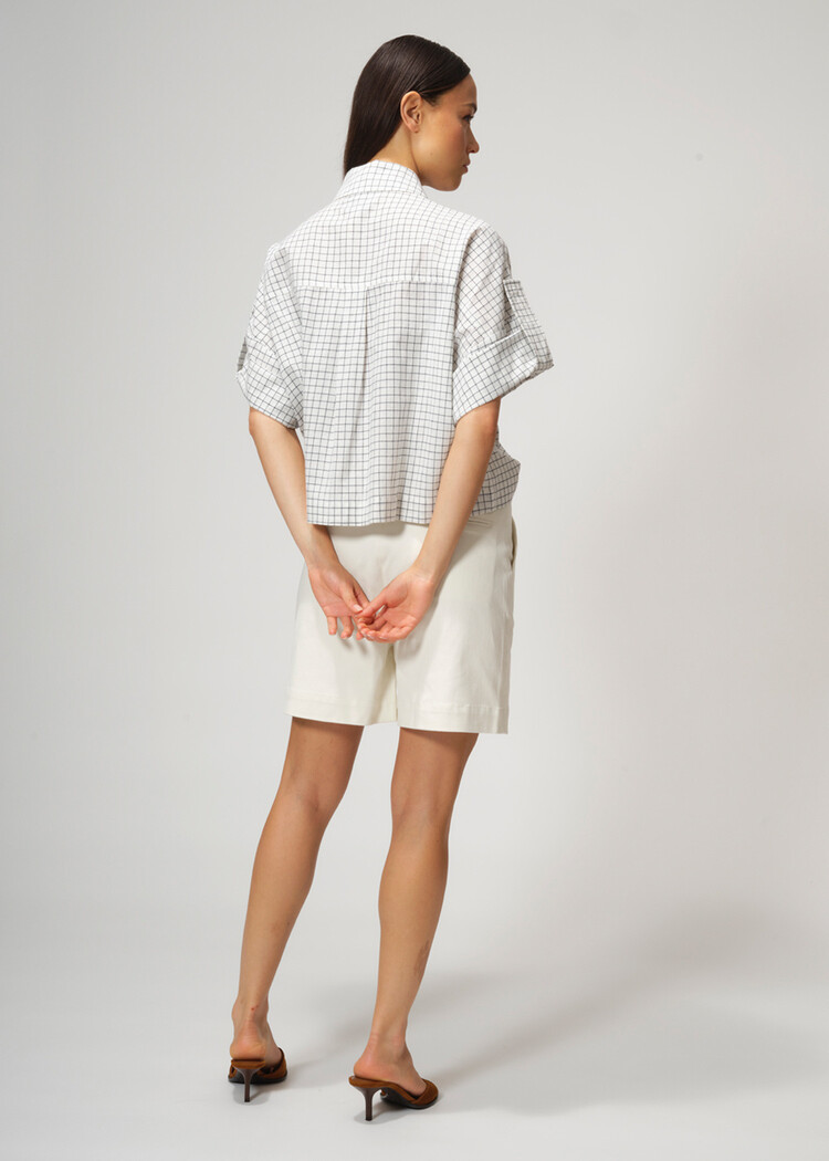 Dutchess Safari blouse - check