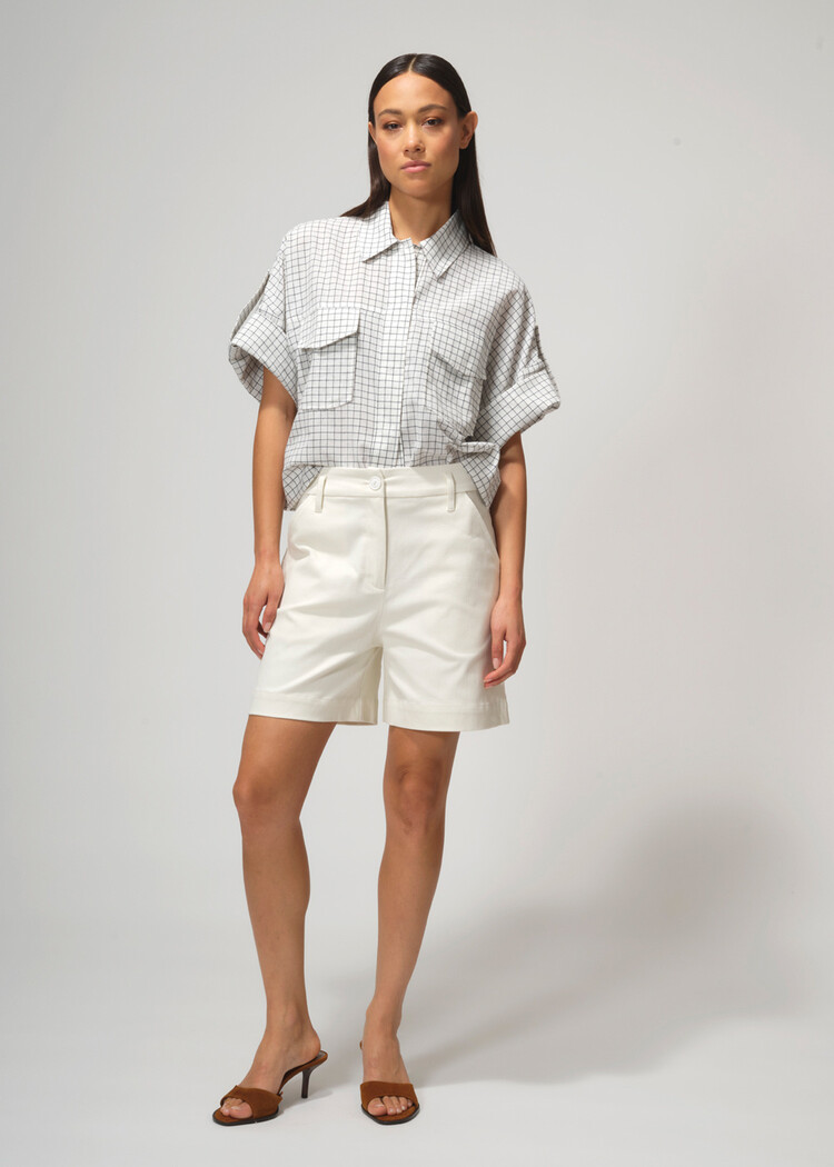 Dutchess Safari blouse - check