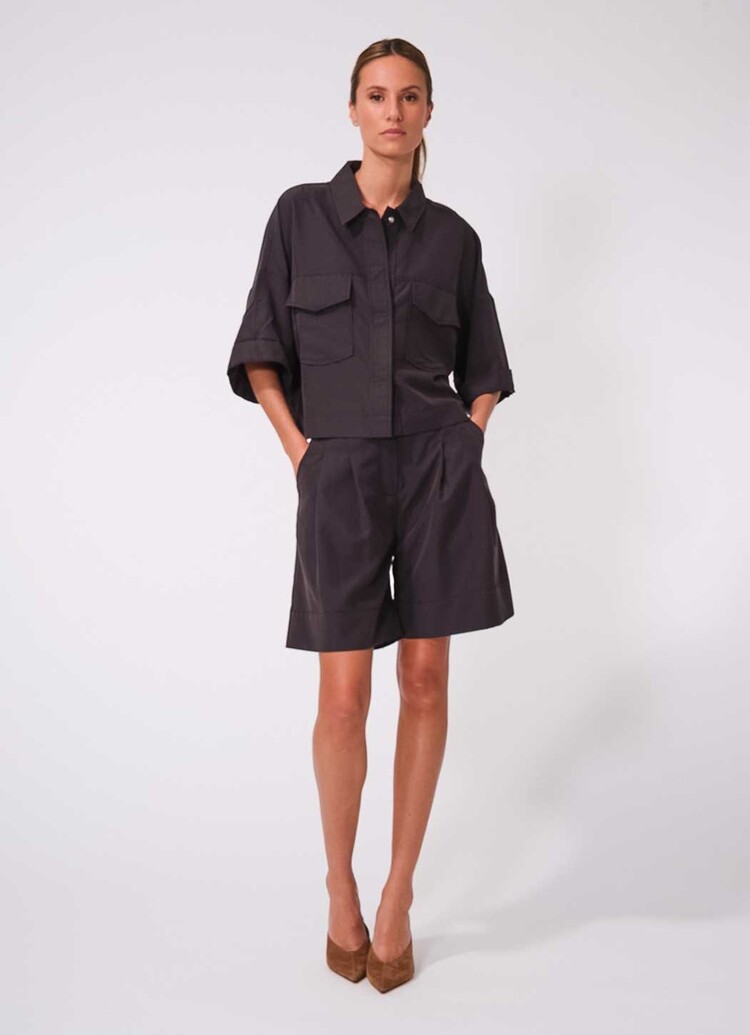Dutchess Safari blouse - donkergrijs