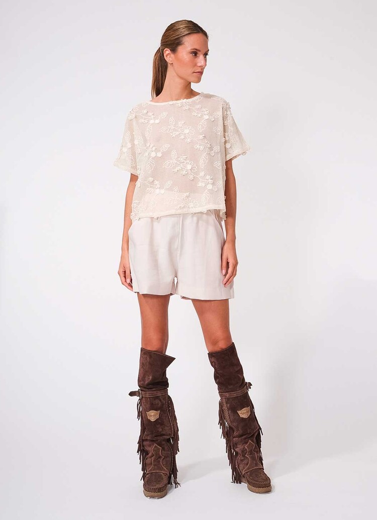 Dutchess Dusty top - flowers