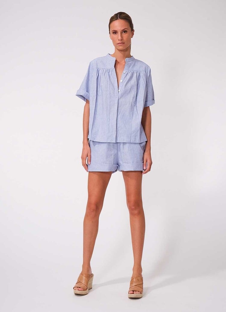 Dutchess Solange top - blue stripe