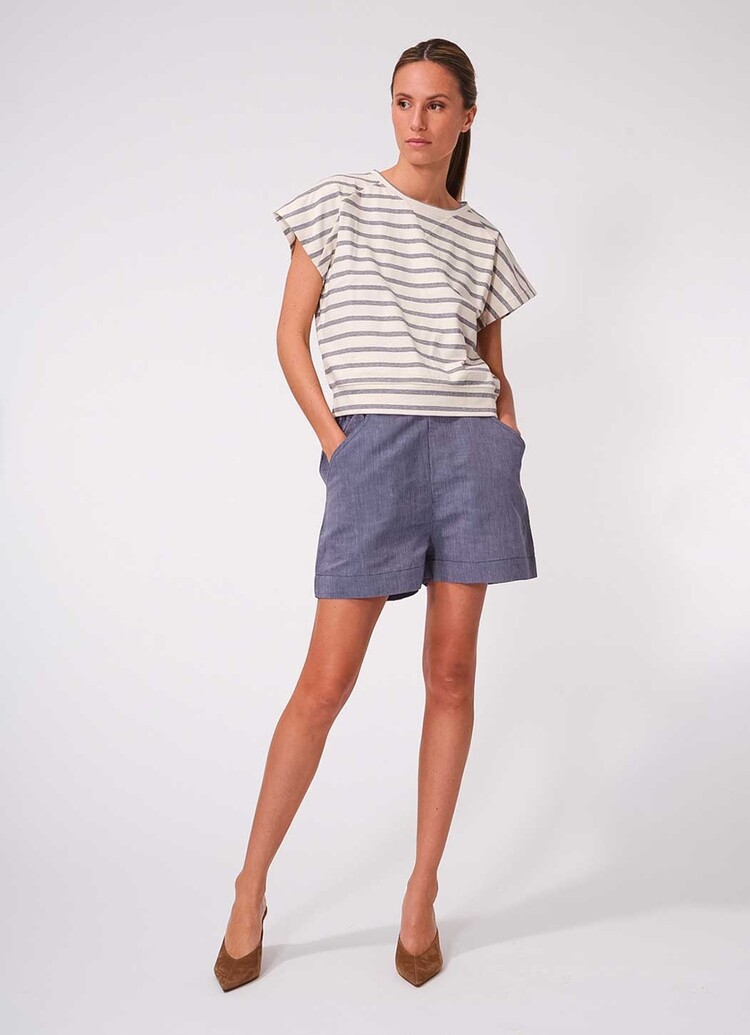 Dutchess Darling shorts - navy gestreept